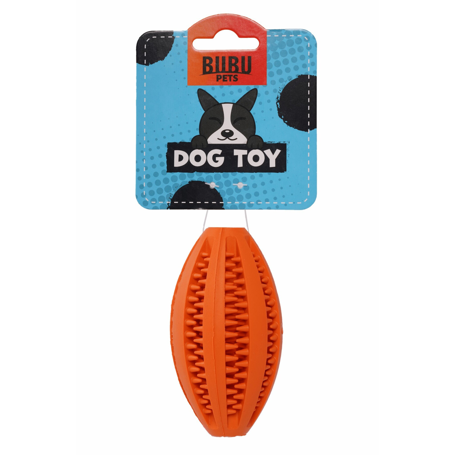 Bola de rugby dentária para cães com guloseimas com sabor a menta BUBU Pets