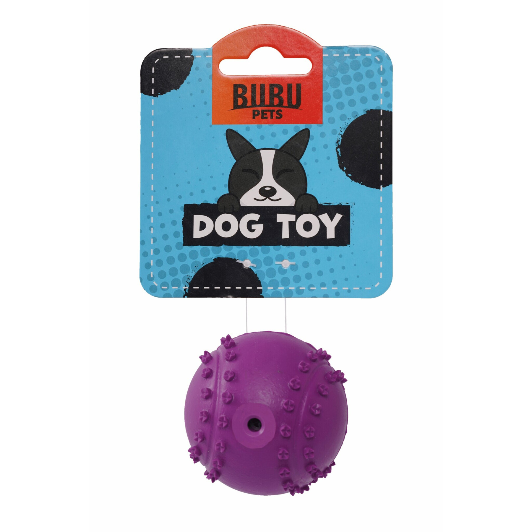 Bola de basebol de borracha com guincho para cães BUBU Pets