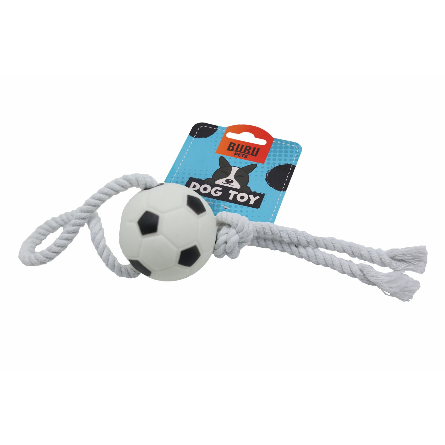 Brinquedo de futebol para cães com corda BUBU Pets