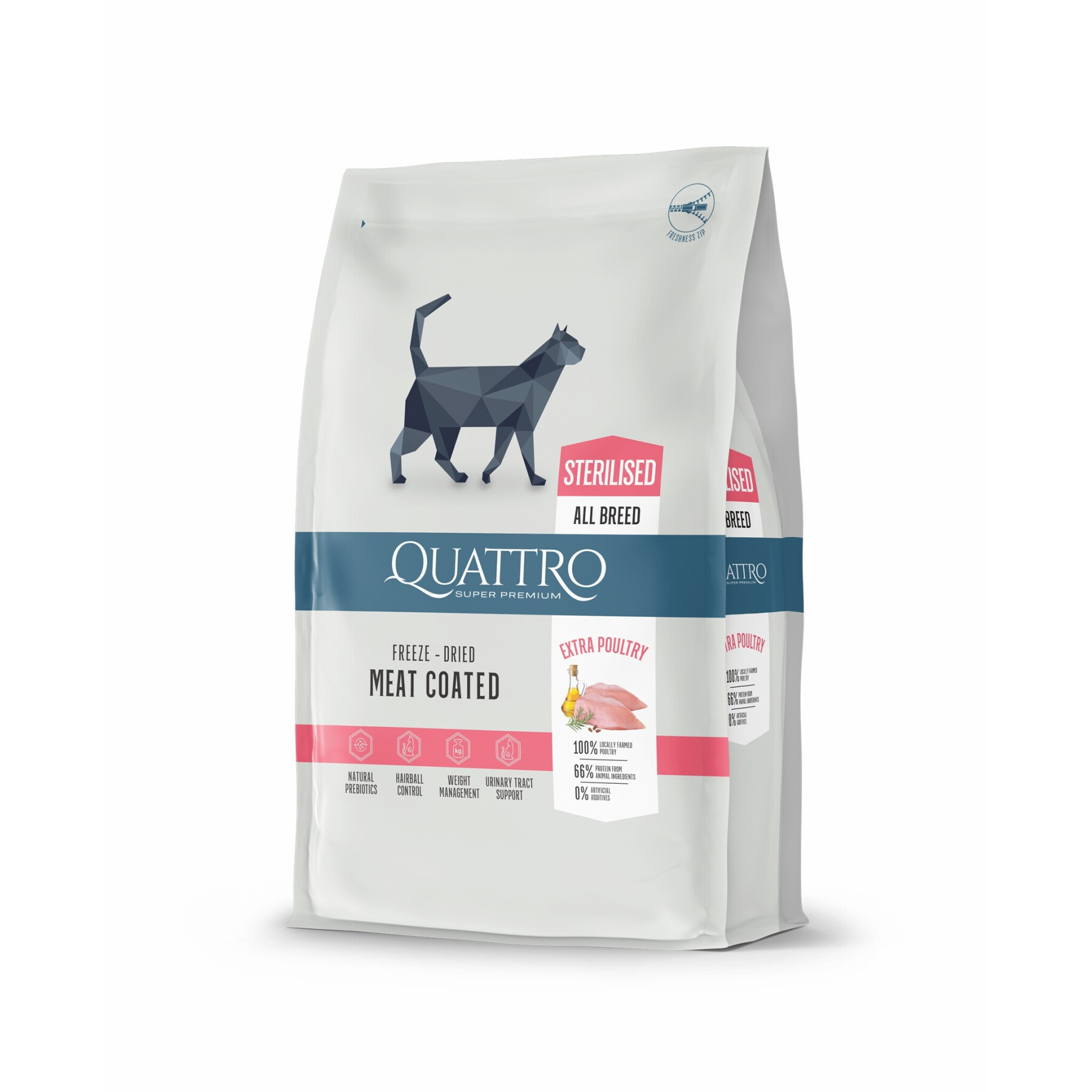 Ração seca para gatos para aves de capoeira BUBU Pets Quatro Super Premium