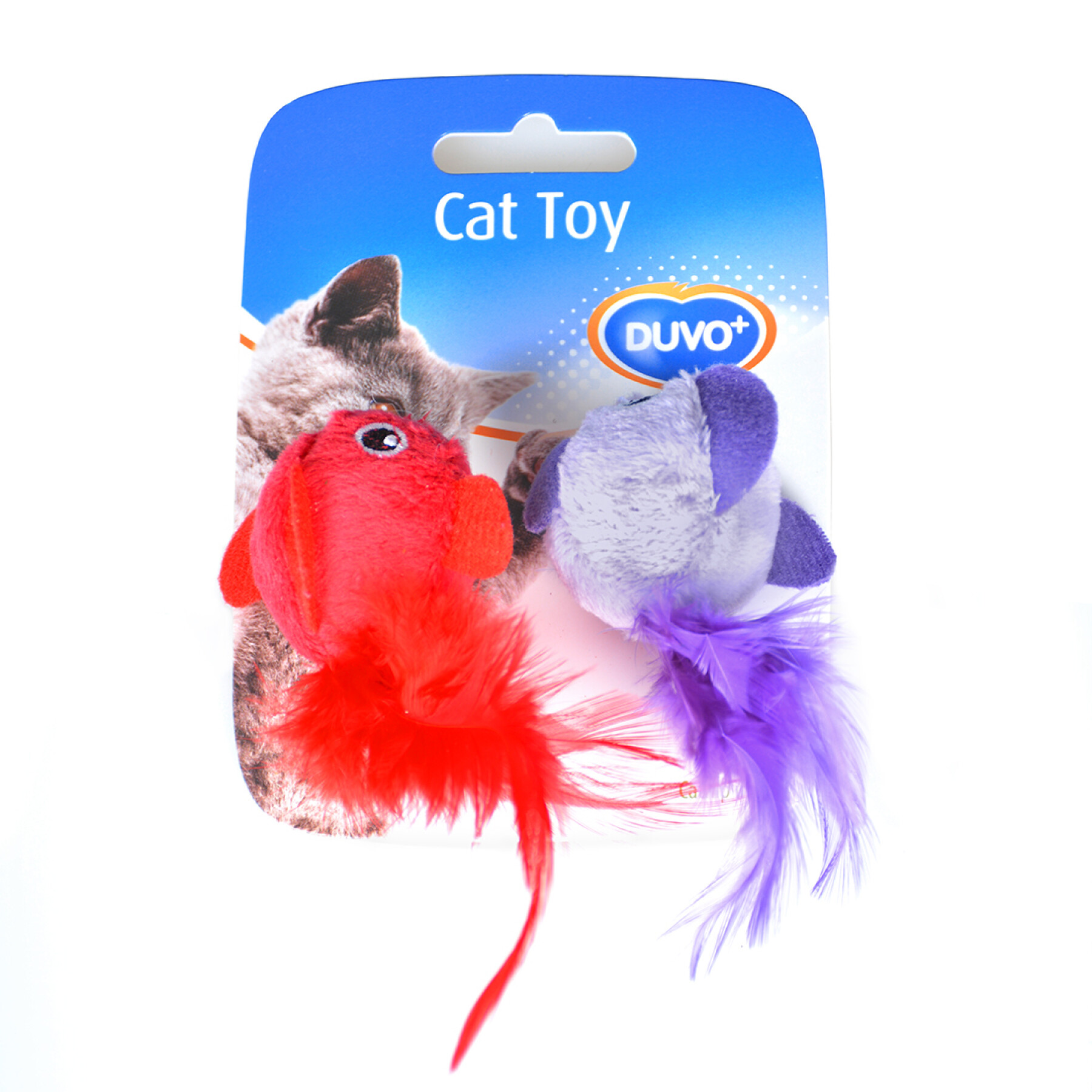 Brinquedo de peluche com penas para gatos Duvoplus