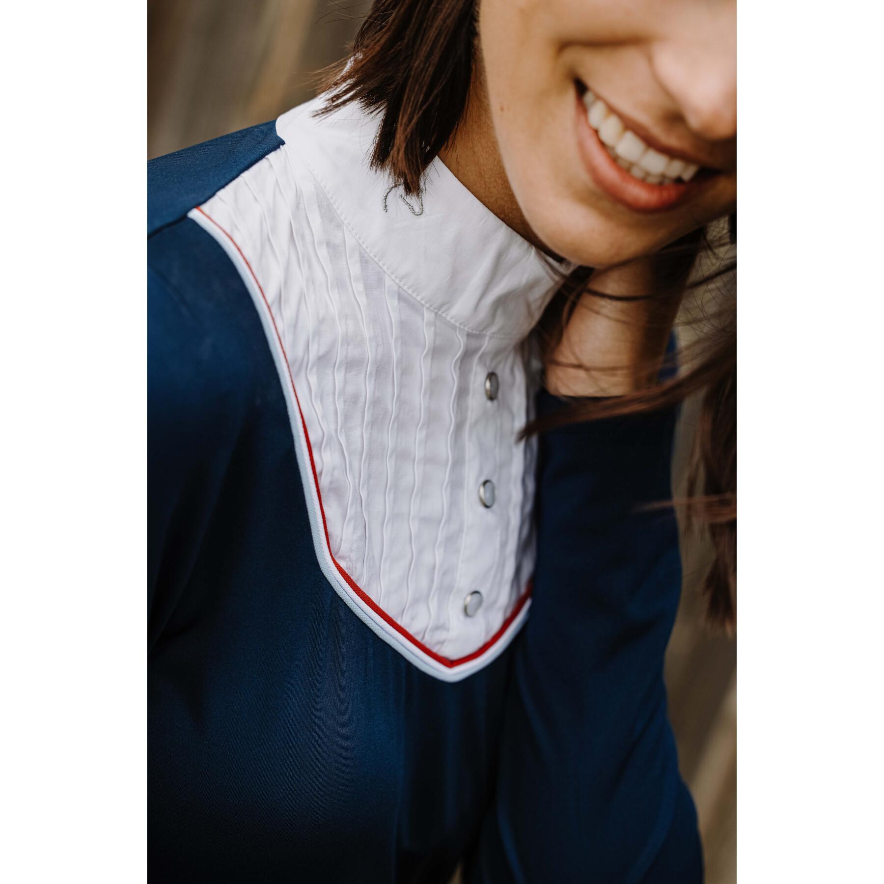 Camisa pólo de manga comprida para mulheres Equithème Cabourg