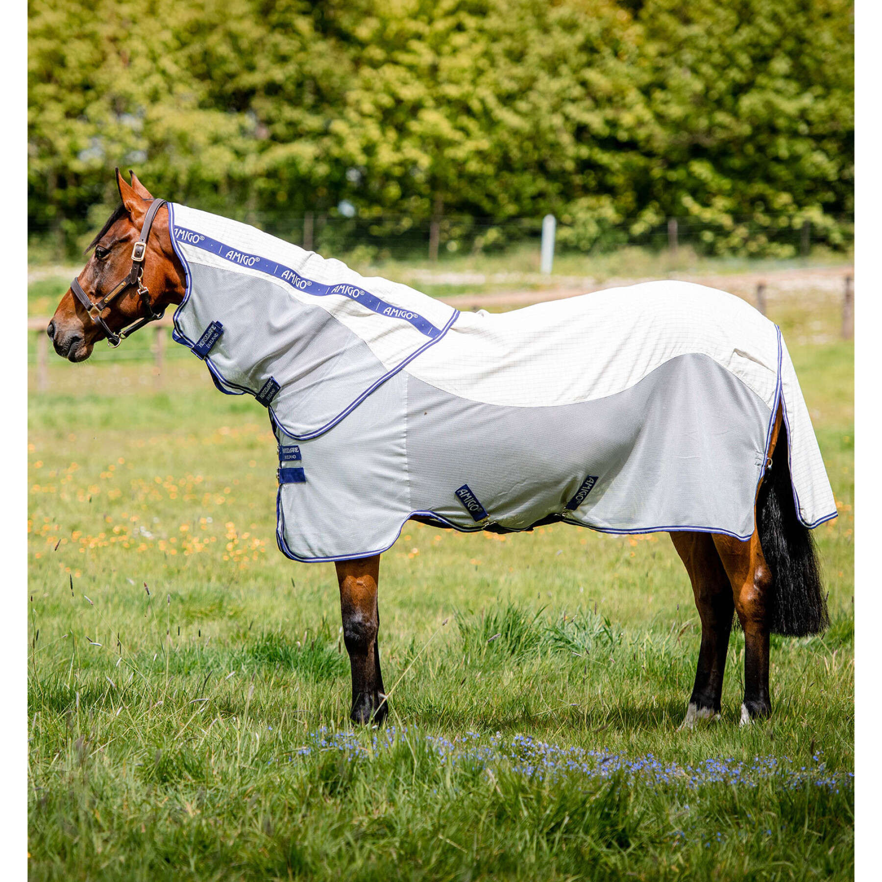 Manta anti-moscas e de proteção UV para cavalos Horseware Amigo Airflow