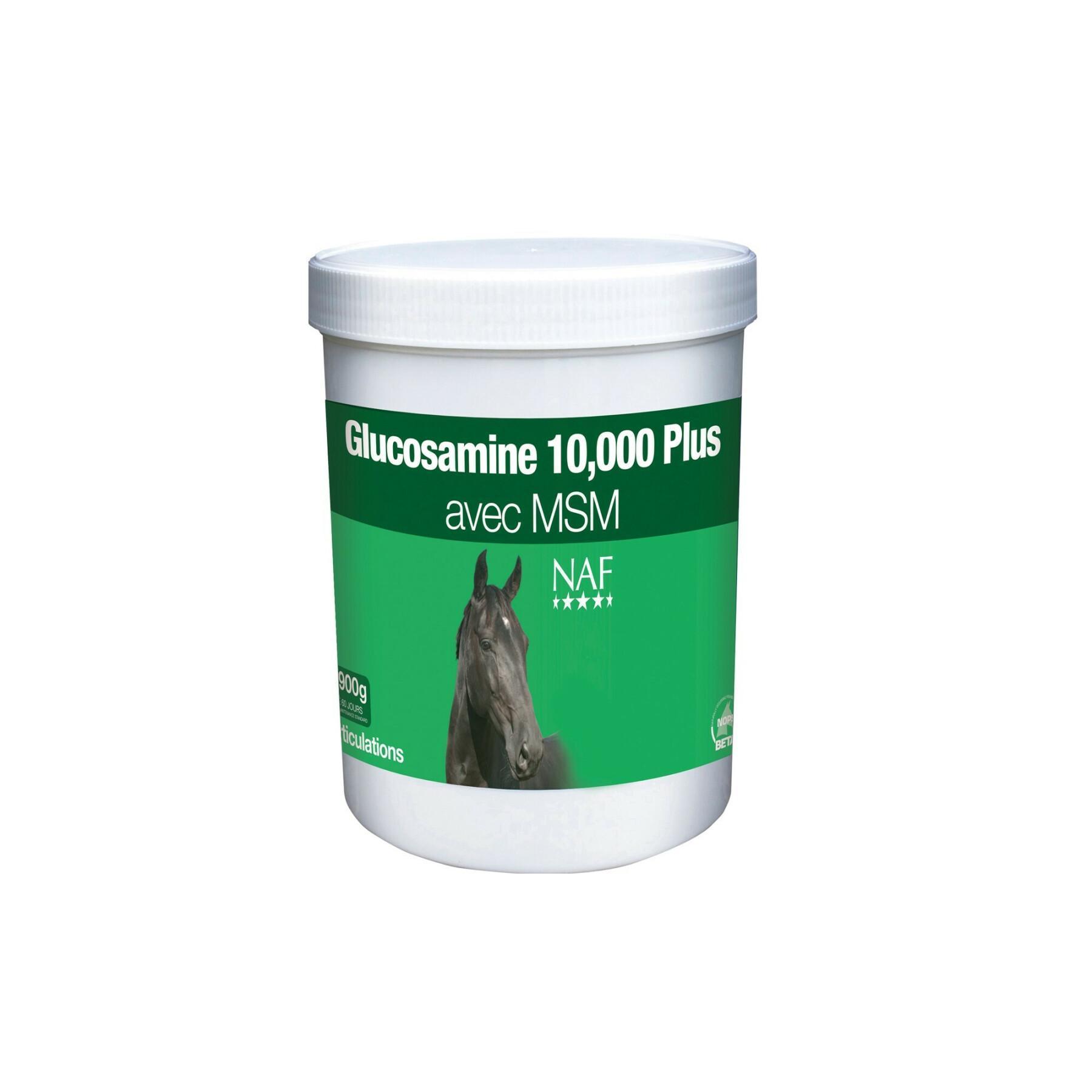 Suplemento de apoio conjunto para cavalos NAF Glucosamine 10.000 + MSM