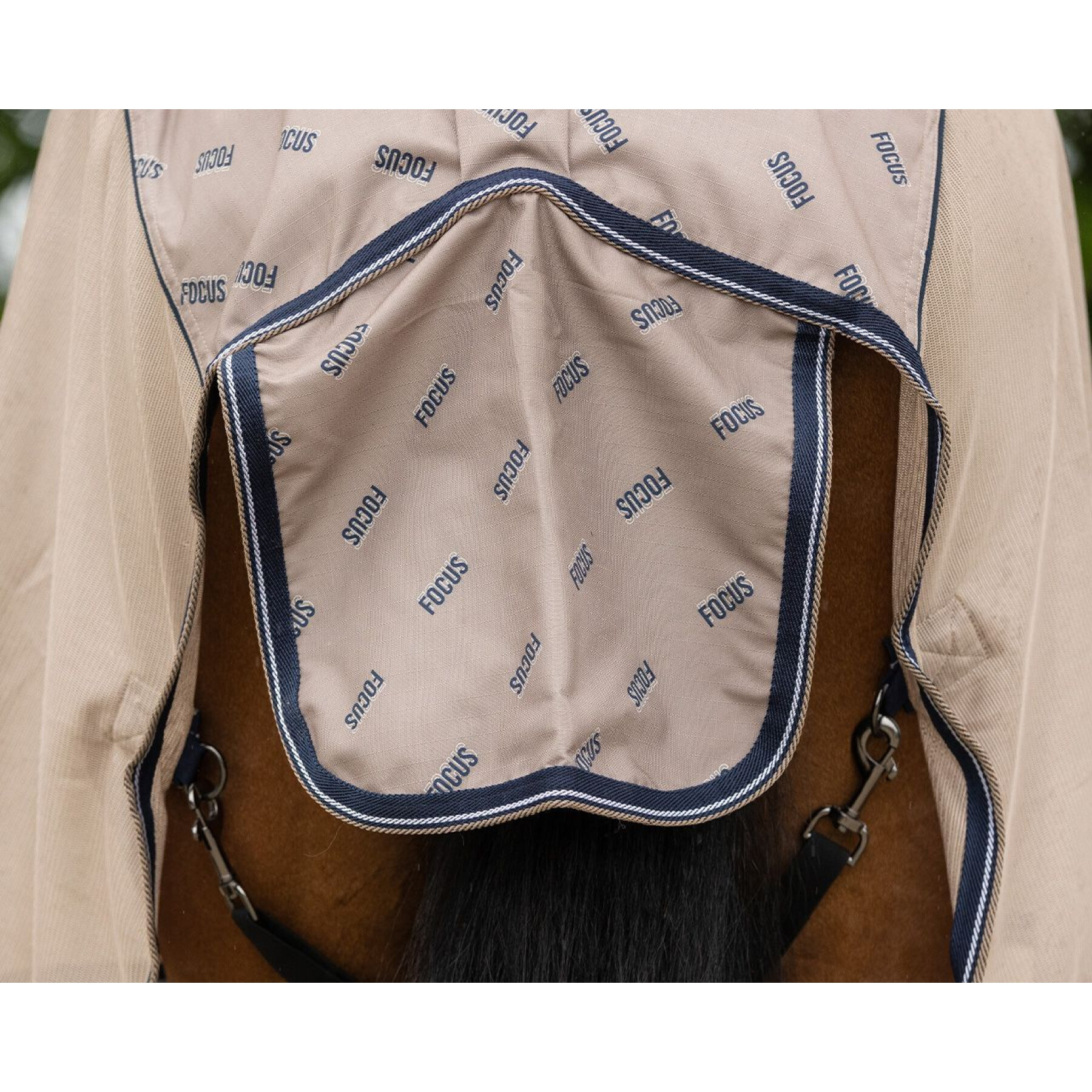 Camisa com mosca de cavalo e cobertura para o pescoço QHP Collection Combo