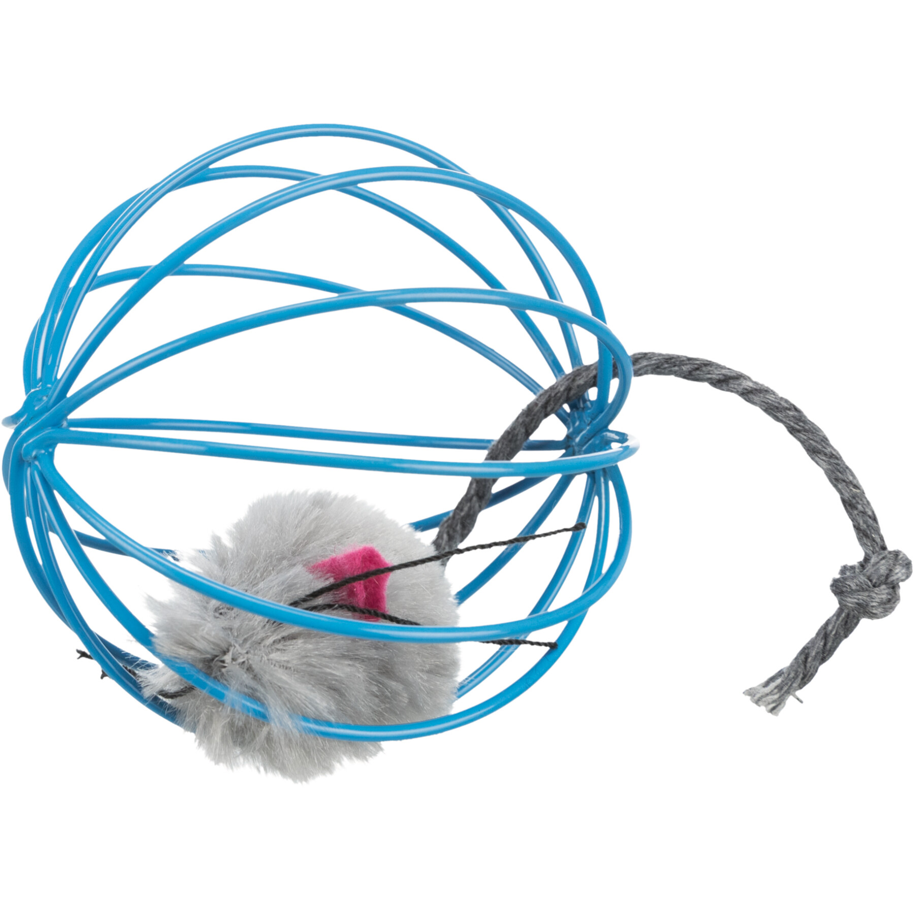 Rato de brinquedo de gato em bola de rede, pelúcia Trixie (x24)