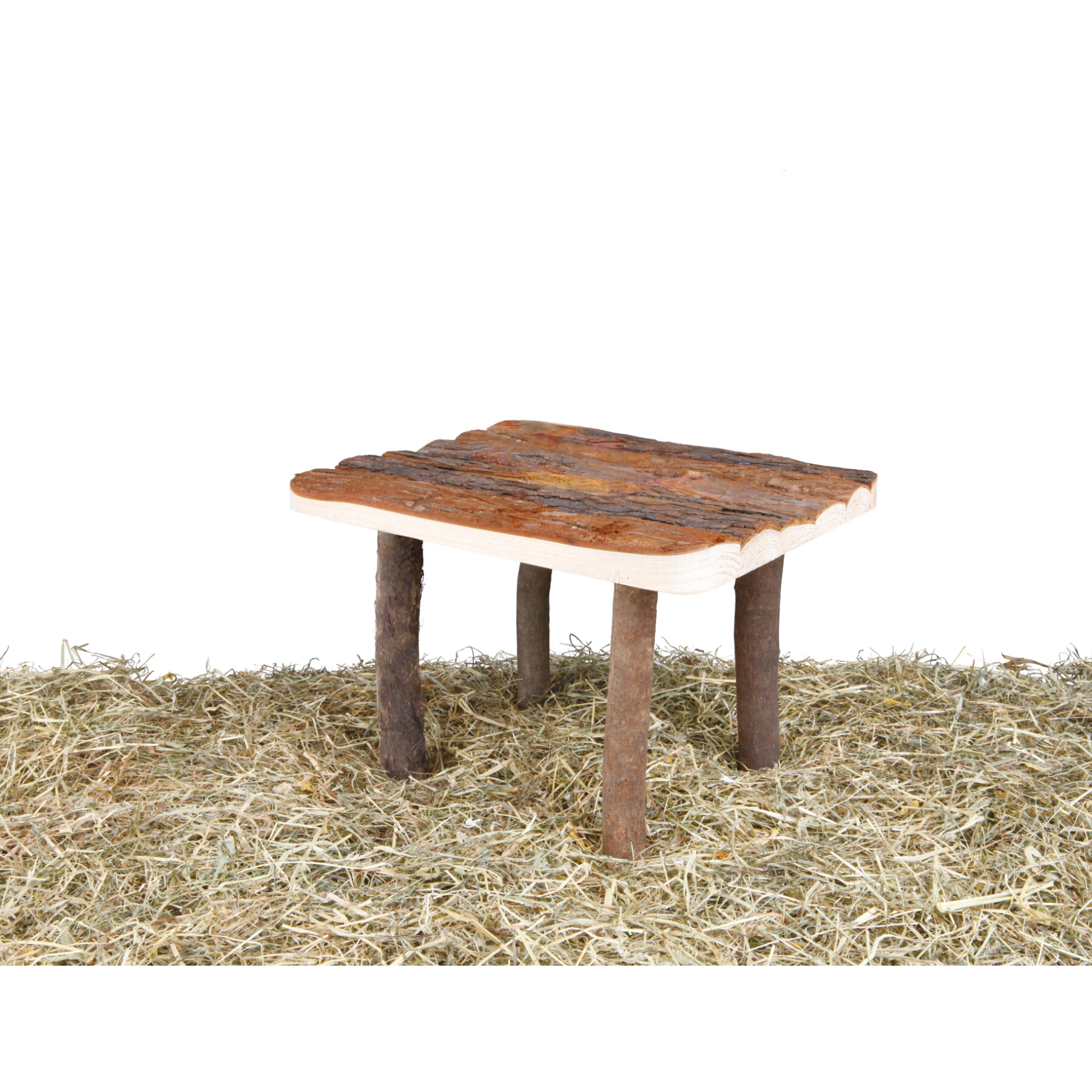 Abrigo e plataforma para roedores, madeira de casca de árvore Trixie Chinchilla (x2)