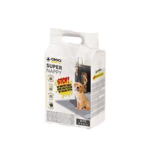 Embalagem de 30 toalhas para cães Croci Canifrance Super Nappy Charb.Actif