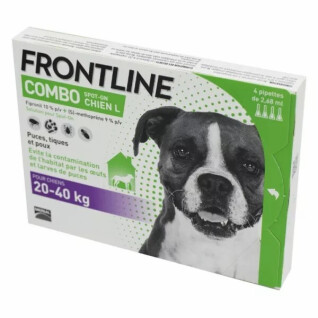 Controlo de pragas para cães Frontline de 20/40 kg Combo Spot On (x6)