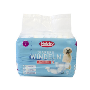 Embalagem de 12 fraldas para cães fêmeas Nobby Pet