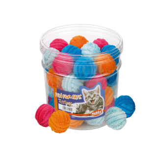 Caixa de 40 bolas de peluche para gatos Nobby Pet
