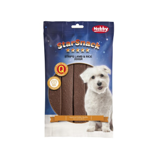 Guloseimas para cães Nobby Pet StarSnack Strips Lamb & Rice 200 g
