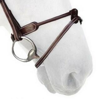 Banda nasal redonda de cavalo de couro Silver Crown