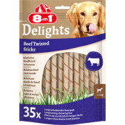 Guloseimas para cães 8 IN 1 Twisted Sticks Beef (x35)