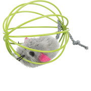 Rato de brinquedo de gato em bola de rede, pelúcia Trixie (x24)